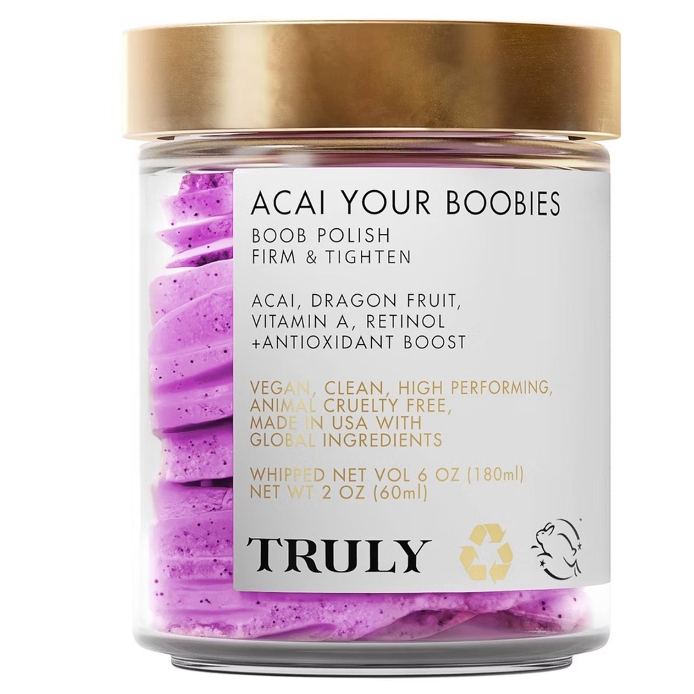 Truly Beauty Acai Your Boobies Whipped Body Polish 2oz Firm Tighten